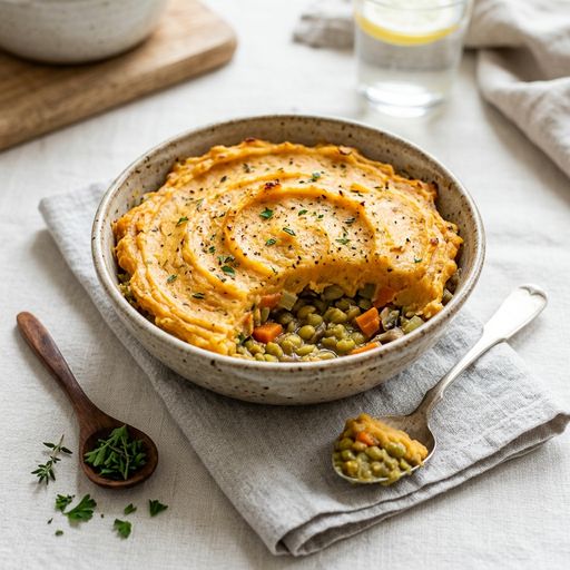 Vegan split pea shepherd's pie