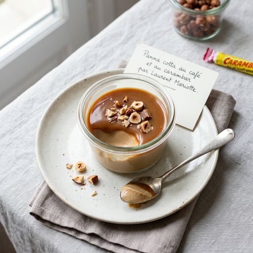 Coffee and Carambar Panna Cotta by Laurent Mariotte
