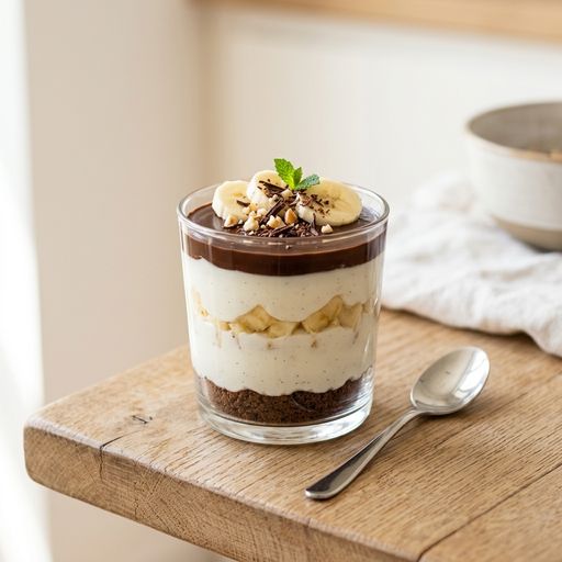 Express banana yogurt chocolate verrines