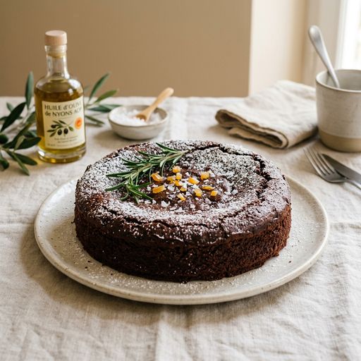 Gâteau chocolat huile d’olive de Nyons par Laurent Mariotte