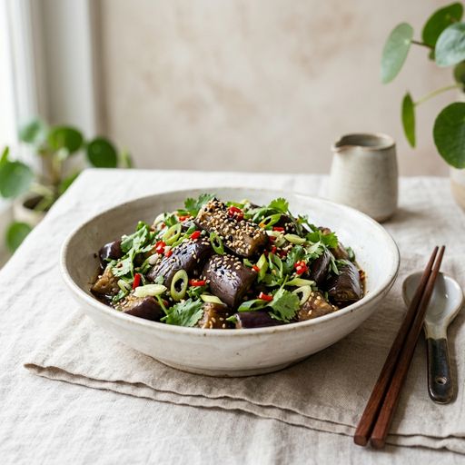 Chinese Steamed Eggplant Salad