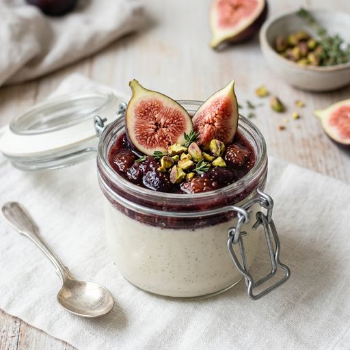 Vegan fig panna cotta