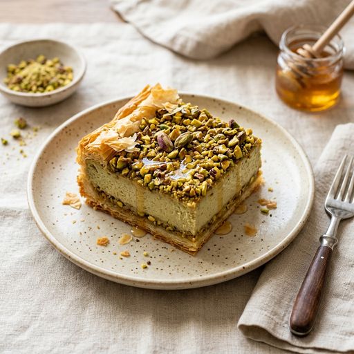 Cheesecake façon Baklava (pistaches et miel)
