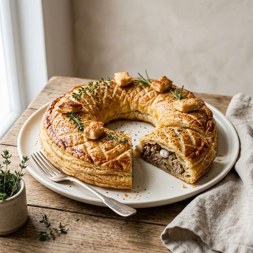 Savory King Cake crown style