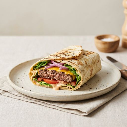Tortilla wrap burger