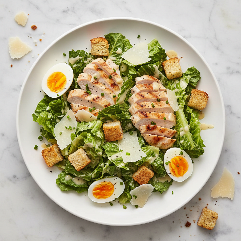 Light Chicken Caesar Salad
