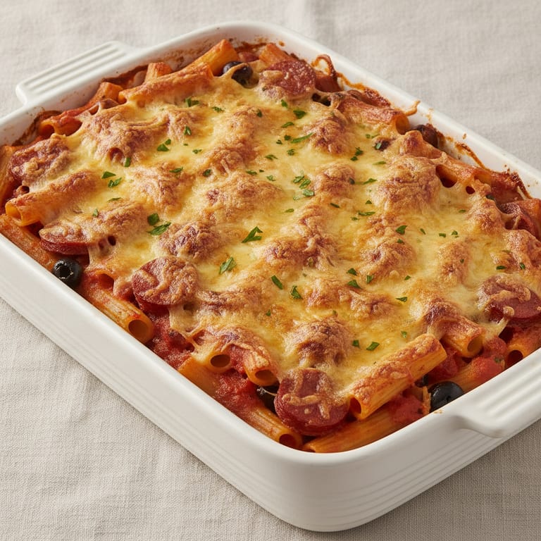 Gratin de pâtes au chorizo