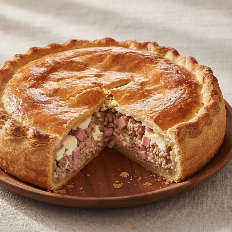 Tourte viande et fromage