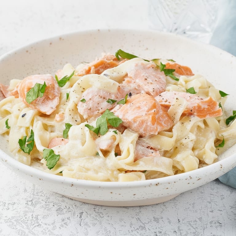 Tagliatelles au saumon frais