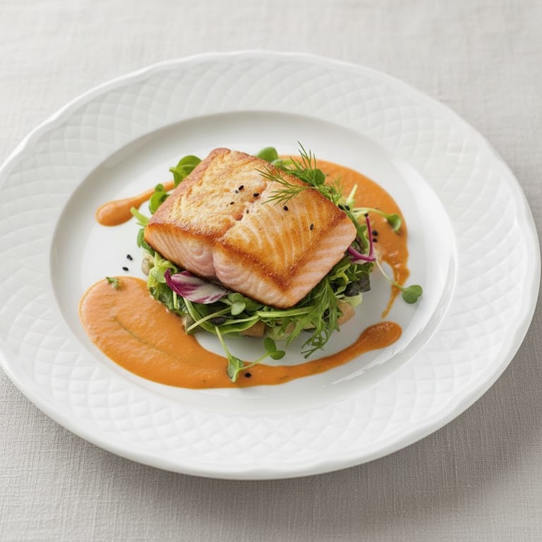 Pavé de saumon safrané