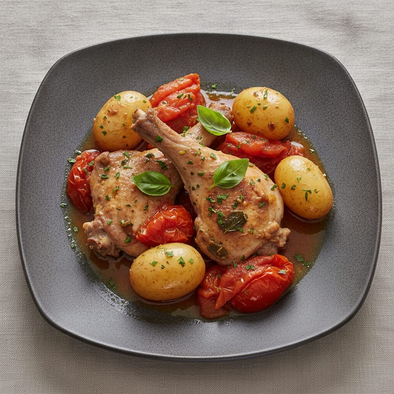 Lapin au basilic