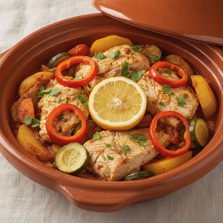 Tajine de poisson aux légumes