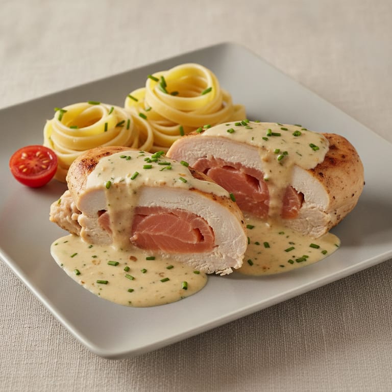 Poulet au saumon fumé
