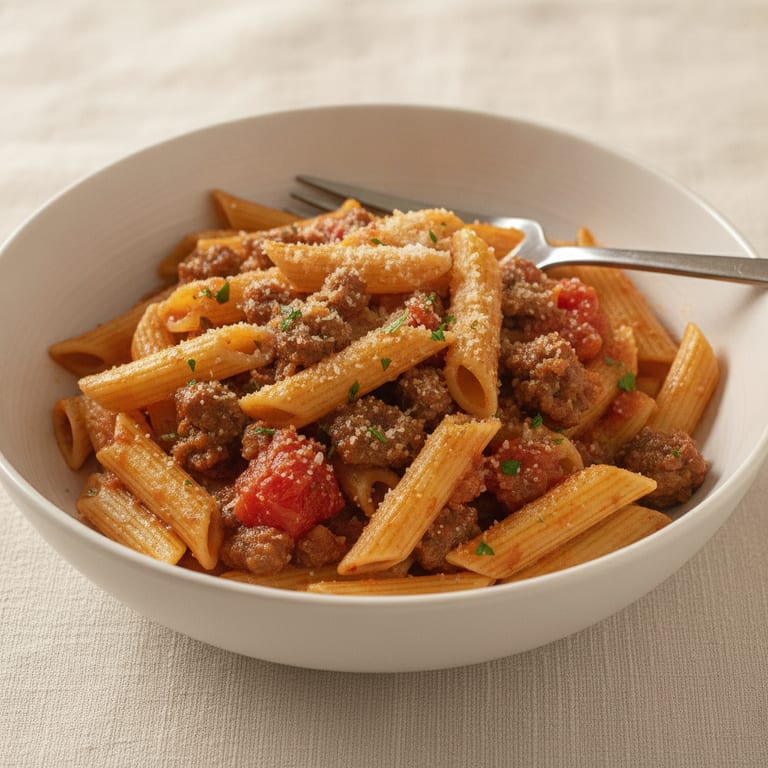 Pâtes aux merguez
