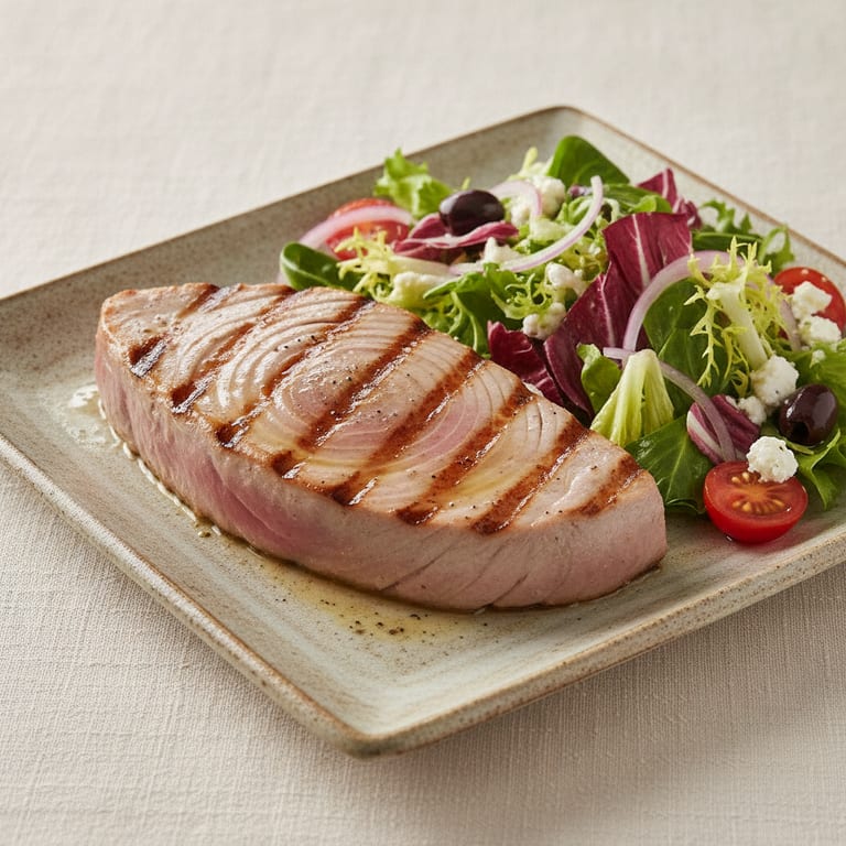 Thon grillé marinade méditerranéenne