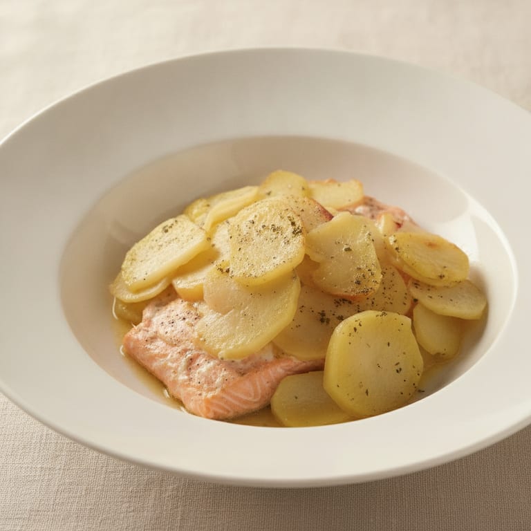 Poissons en papillote aux pommes de terre