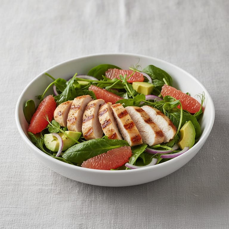 Salade de poulet pamplemousse et avocat