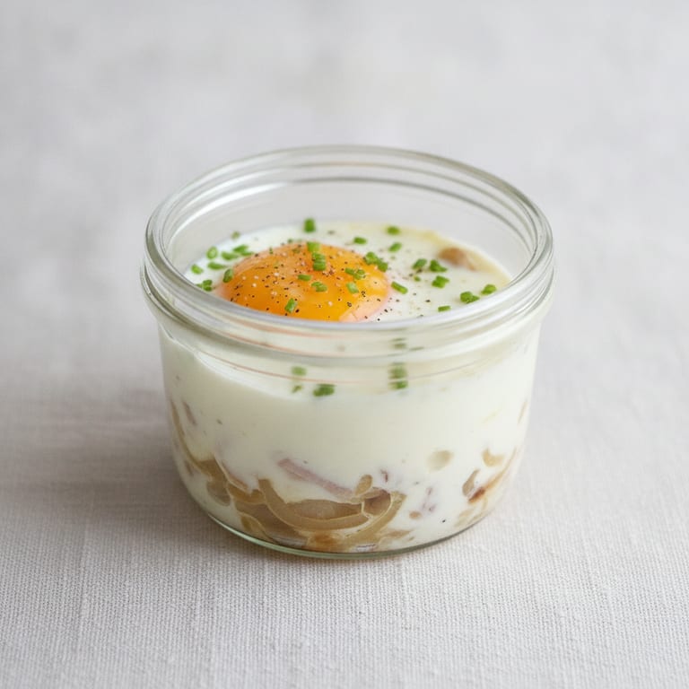 Oeufs cocotte aux échalotes