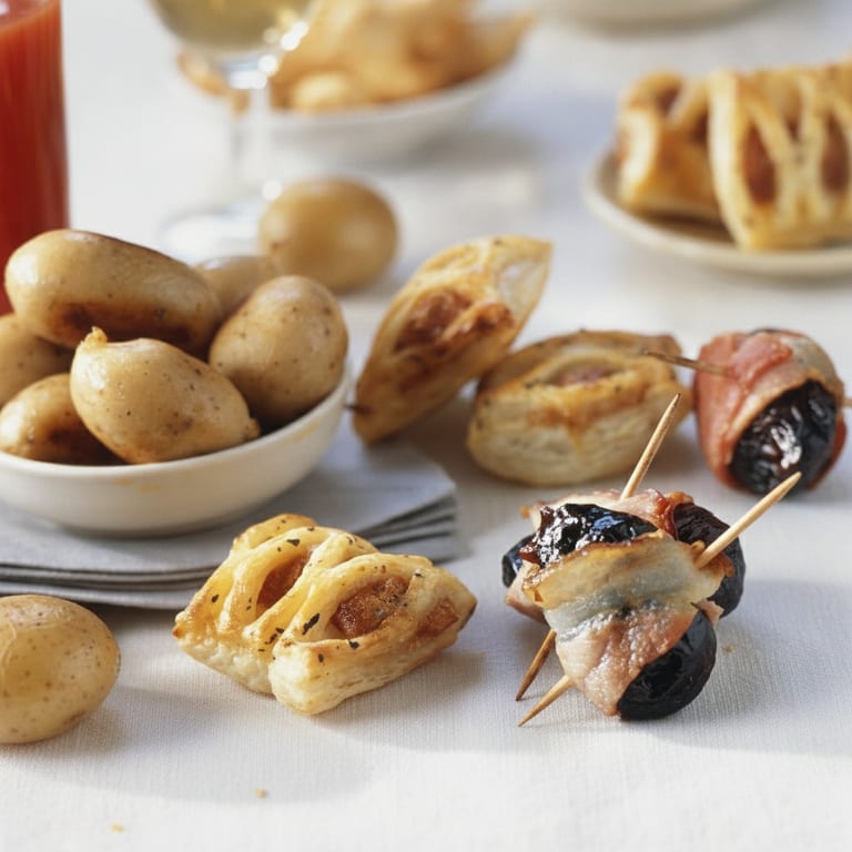 Feuilletés aux pruneaux et au bacon
