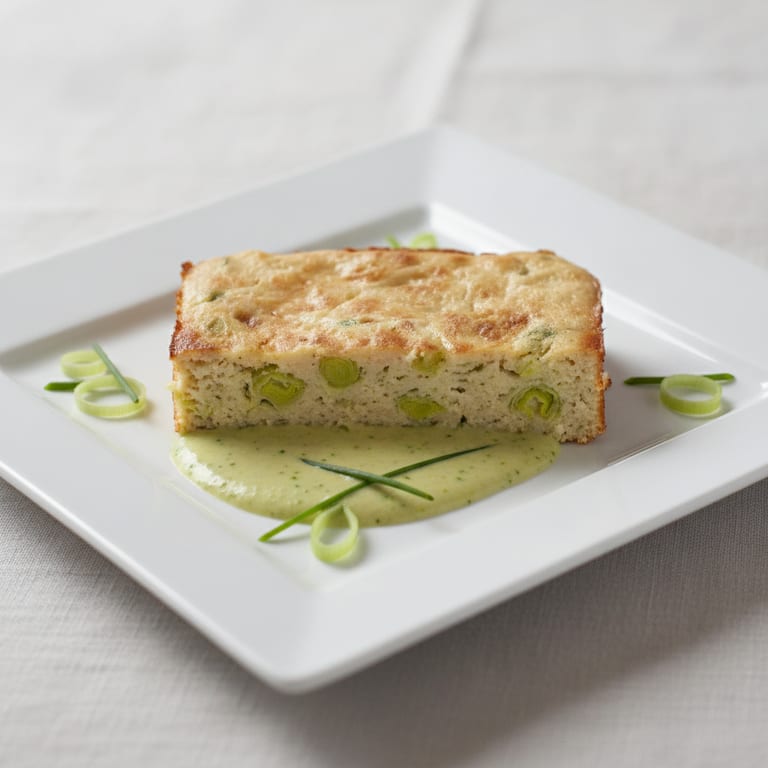 Terrine de thon au coulis de poireau