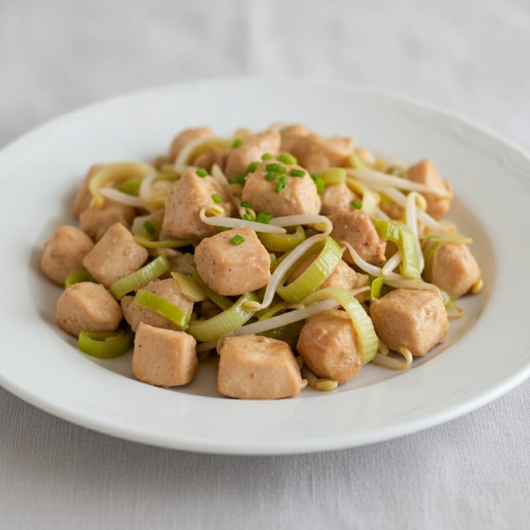 Sauté de volaille aux poireaux et au soja