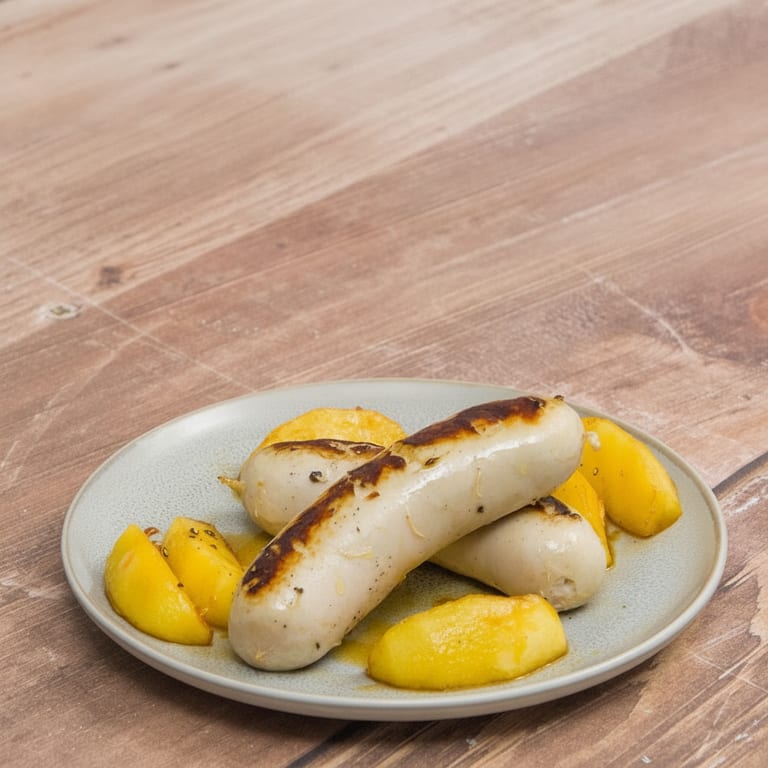 White pudding with apples