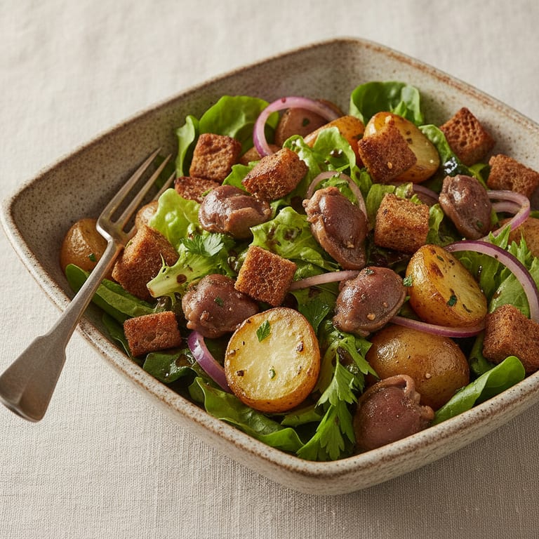 Salade chaude aux gésiers