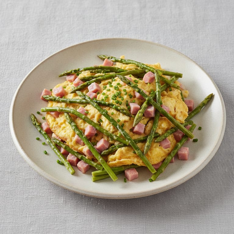 Omelette aux asperges sauvages de ma maman