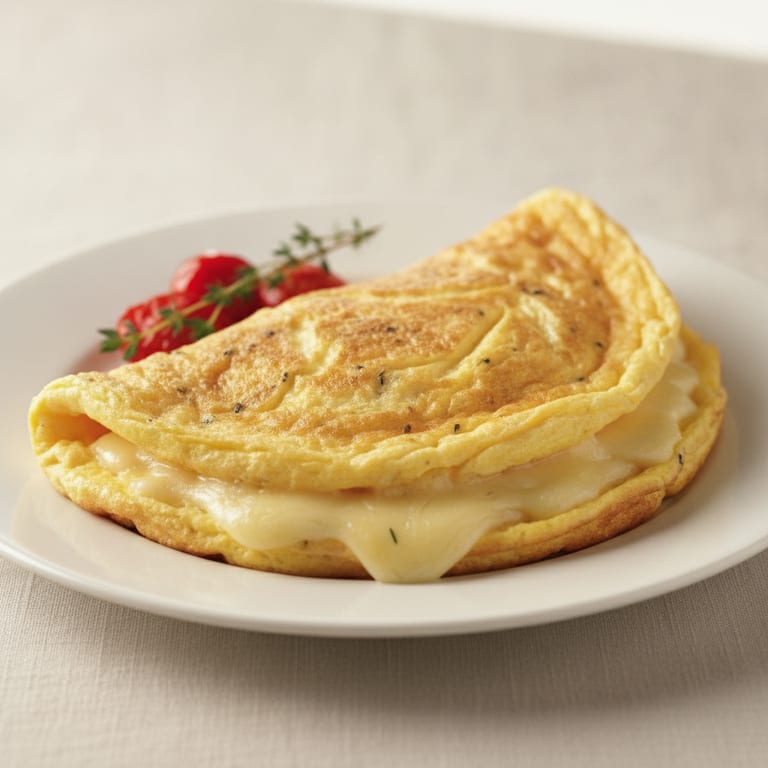 Omelette minute soufflée au fromage