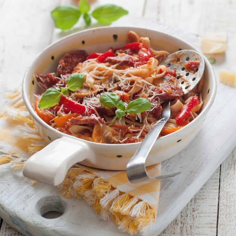Tagliatelles au chorizo