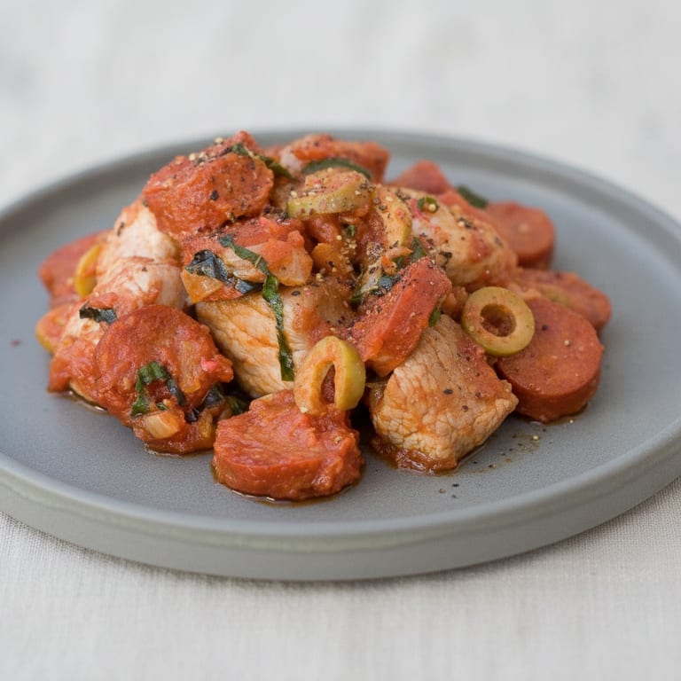 Sauté de veau au chorizo