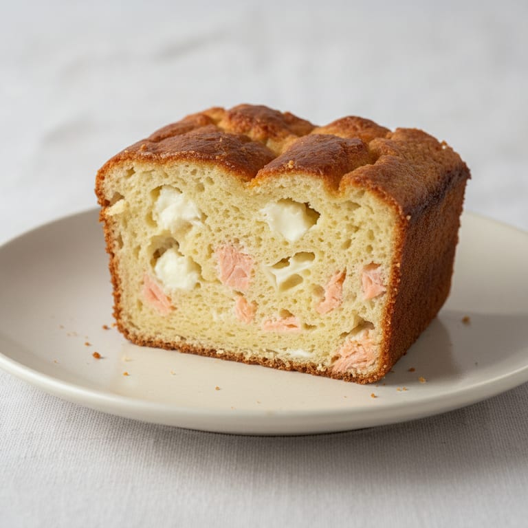 Cake au chèvre et au saumon
