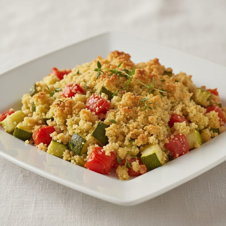 Crumble de courgettes au thym