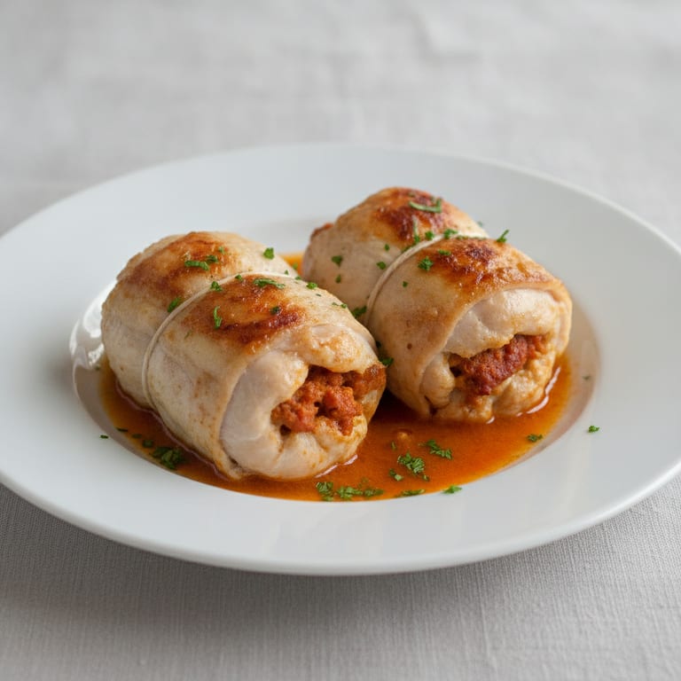 Paupiettes de poulet au chorizo
