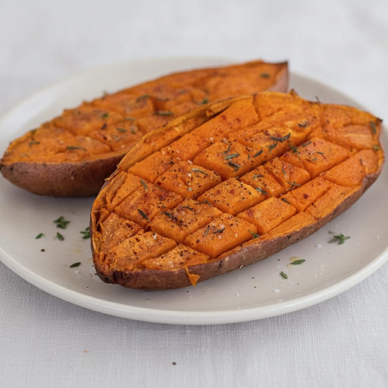 Patates douces grillées