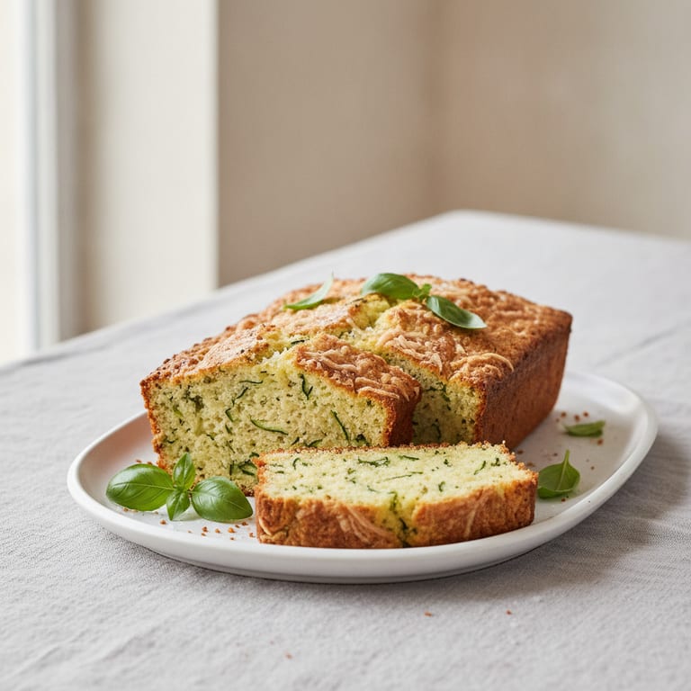 Pain de courgettes au basilic