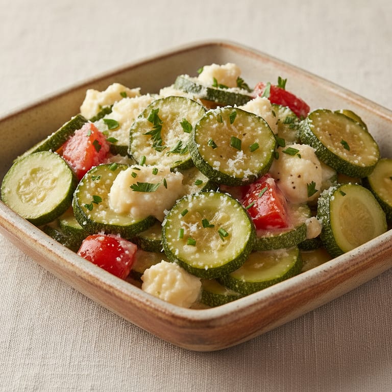 Courgettes au fromage frais aux fines herbes