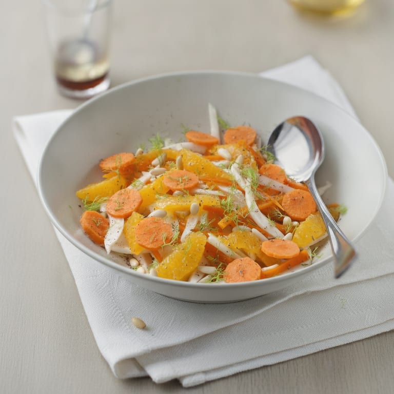 Oriental fennel and carrot salad