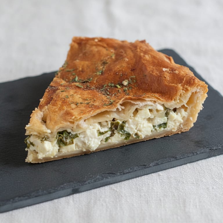 Tourte facile chèvre et menthe