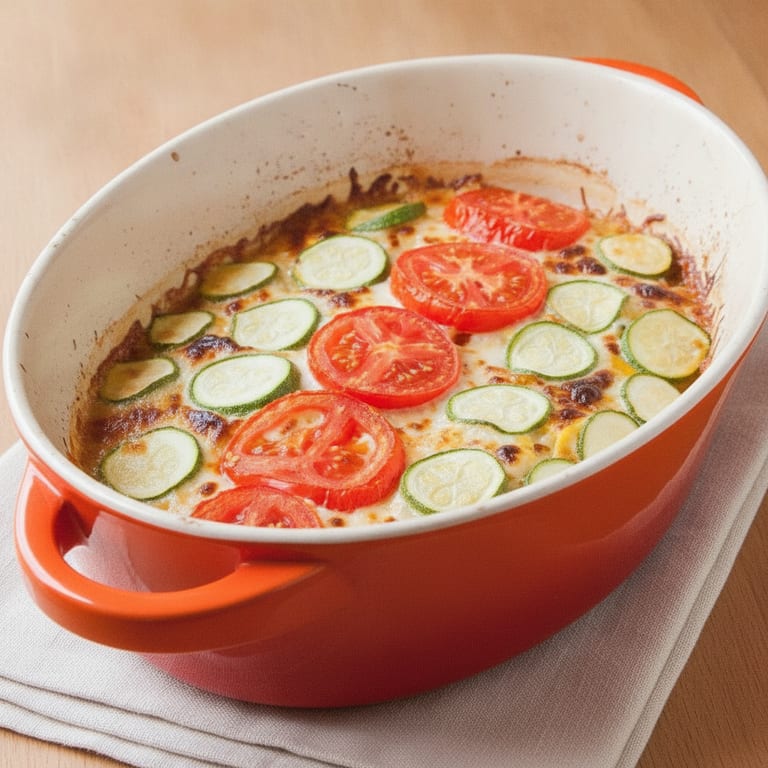 Tomates et courgettes en gratin