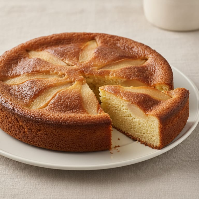 Gâteau fondant aux poires