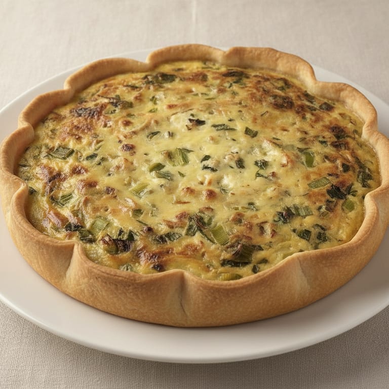 Flamiche aux poireaux et au roquefort