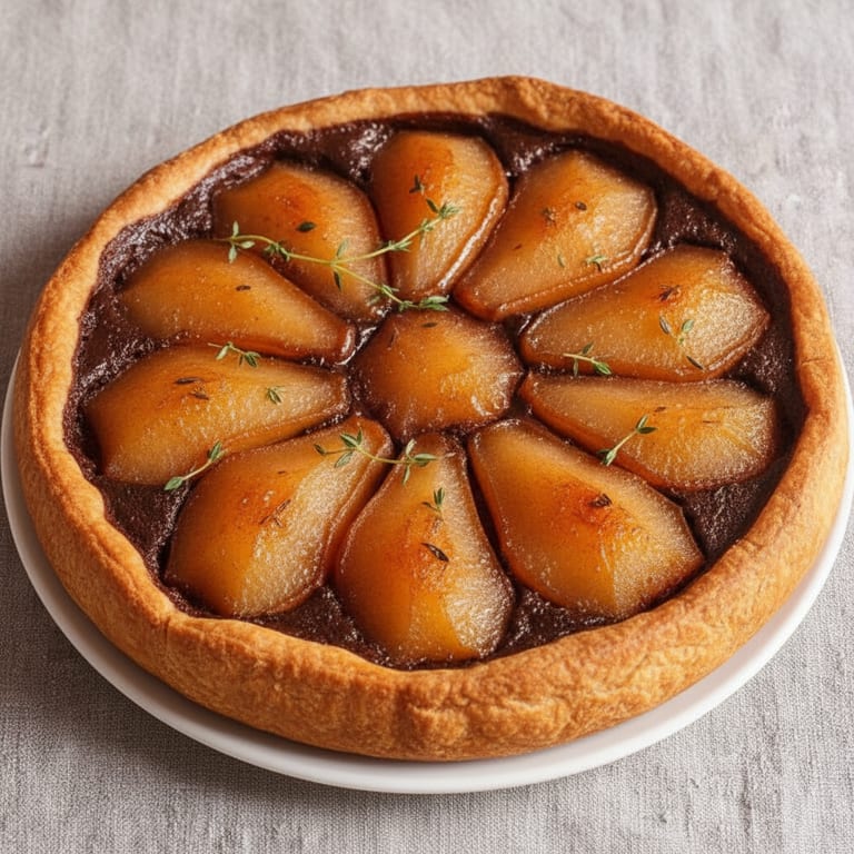 Tarte tatin poires - chocolat