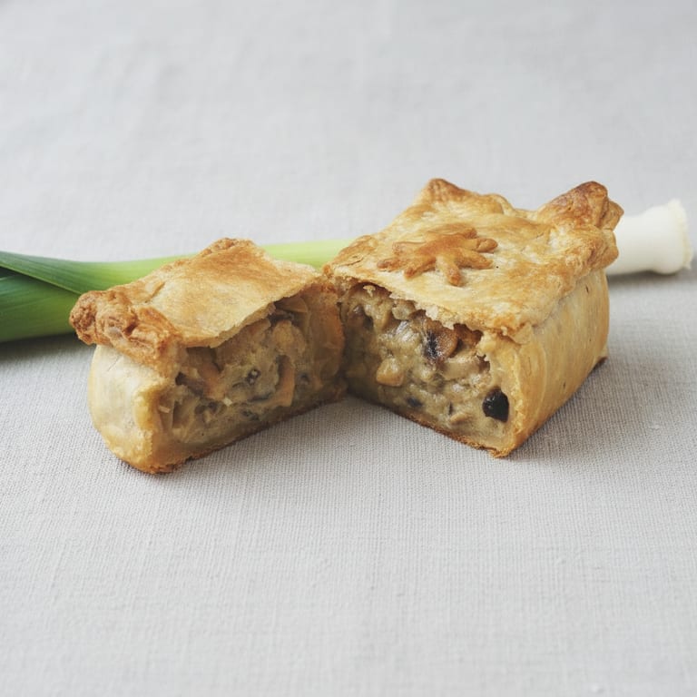 Leek and mushroom pie