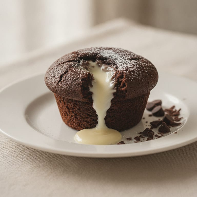 Muffin chocolat noir au coeur fondant de chocolat blanc