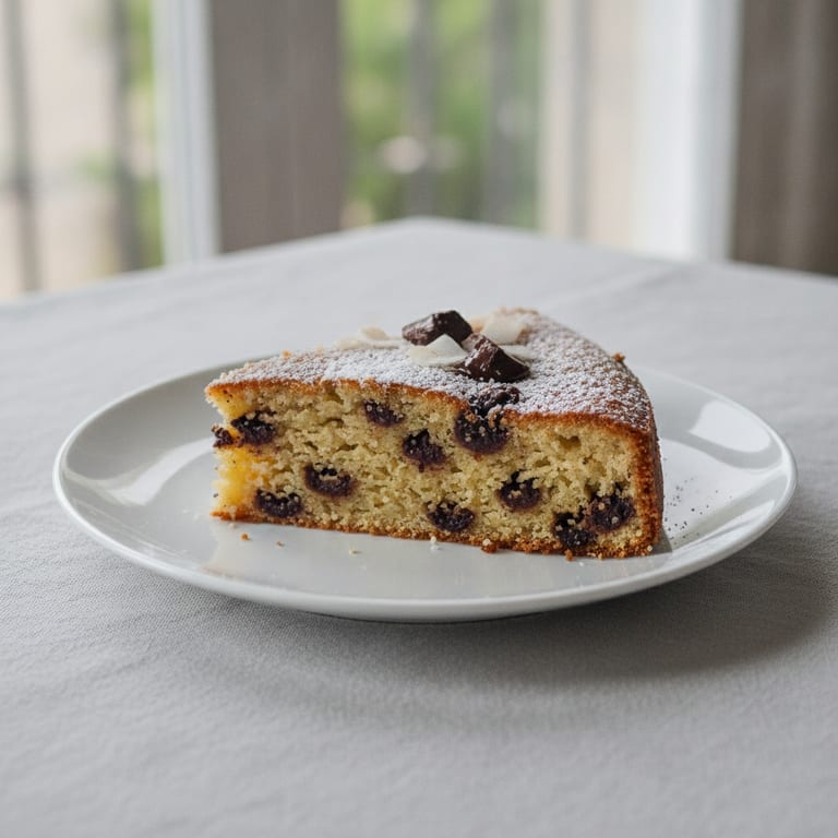 Gâteau léger à la noix de coco et aux pépites de chocolat