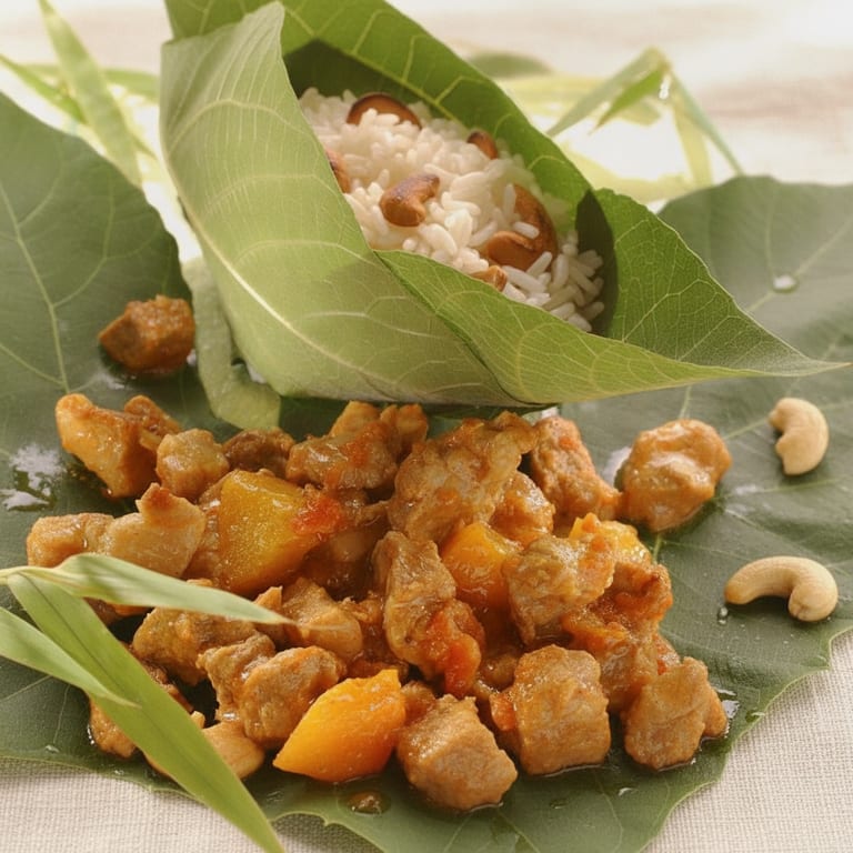 Curry de porc aux pêches
