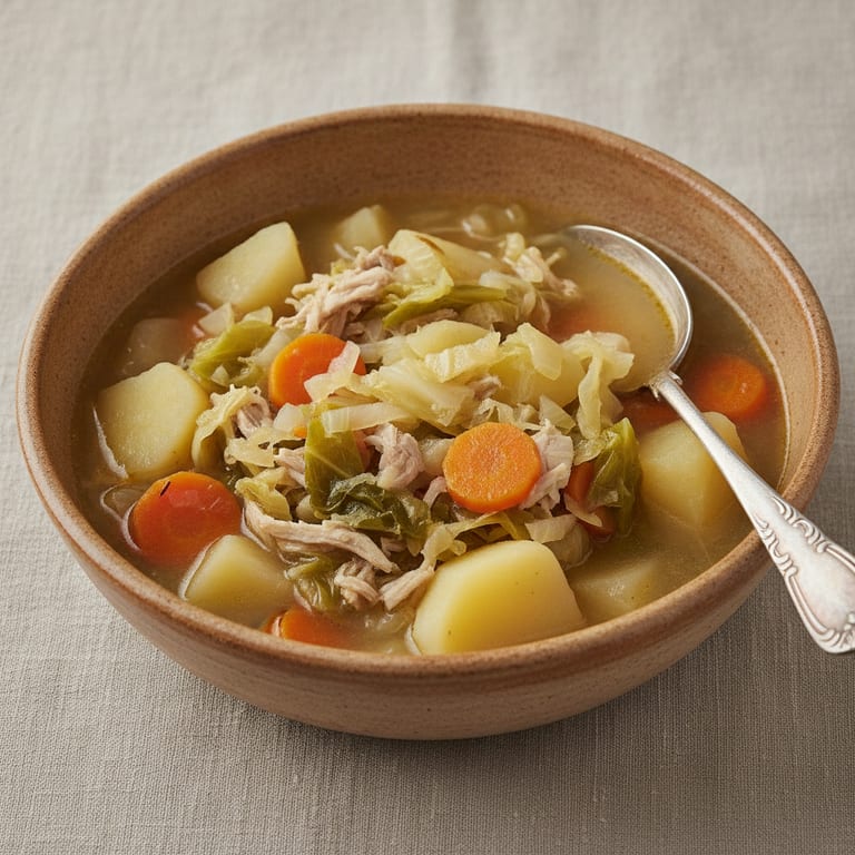 Chou, pommes de terre, carottes à la façon de Madou