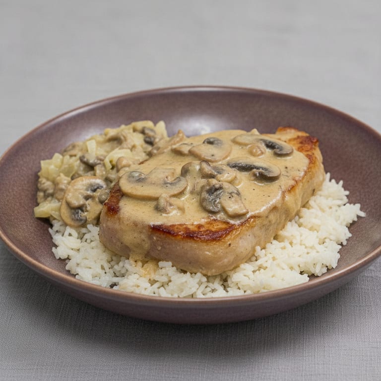 Côte de veau aux champignons