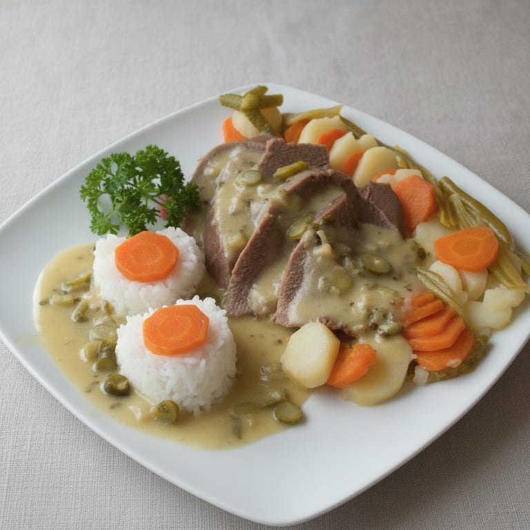 Langue de boeuf sauce piquante